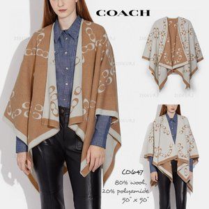 NWT - COACH Signature Poncho Coat - C5104 Chalk Taupe $298 Classy beautiful soft